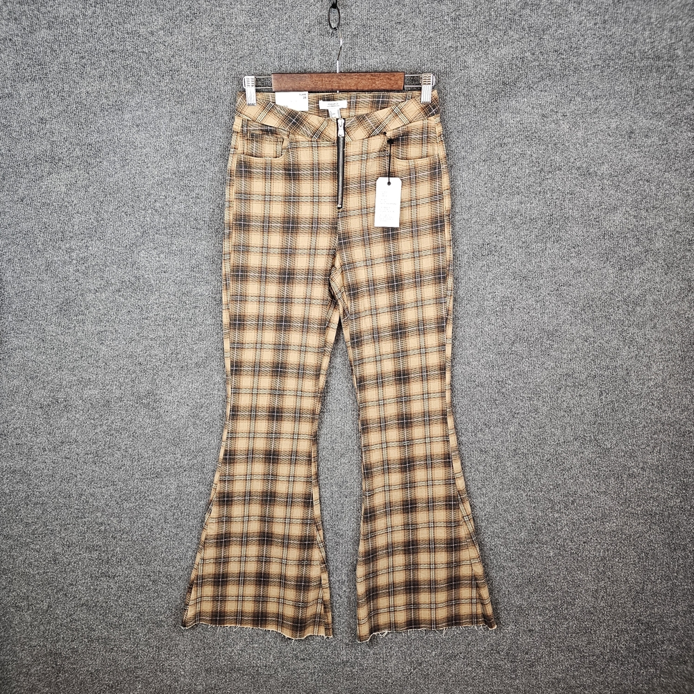 NWT Forever 21 Premium Flare Plaid Pants, Flare Bottoms, Retro Vibes ✌️ Size 28